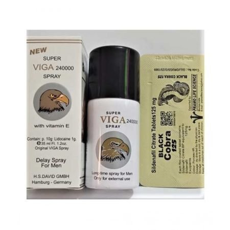 KK Beauty Viga 240000 Delay Spray With Black Cobra Tablets ishopping